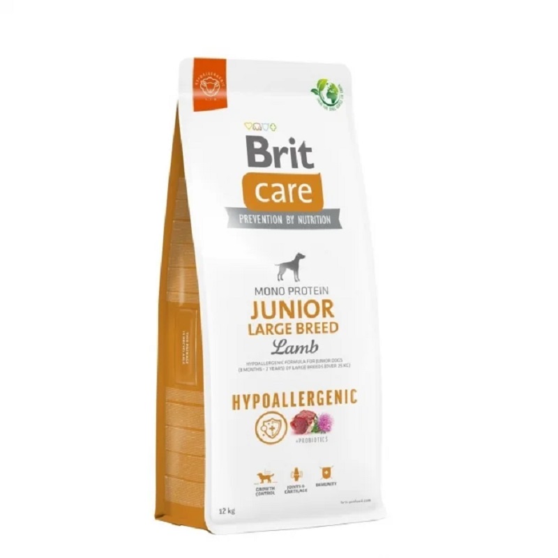 Brit Care maistas jauniems didelių veislių šunims su ėriena/ryžiai 12k - 
