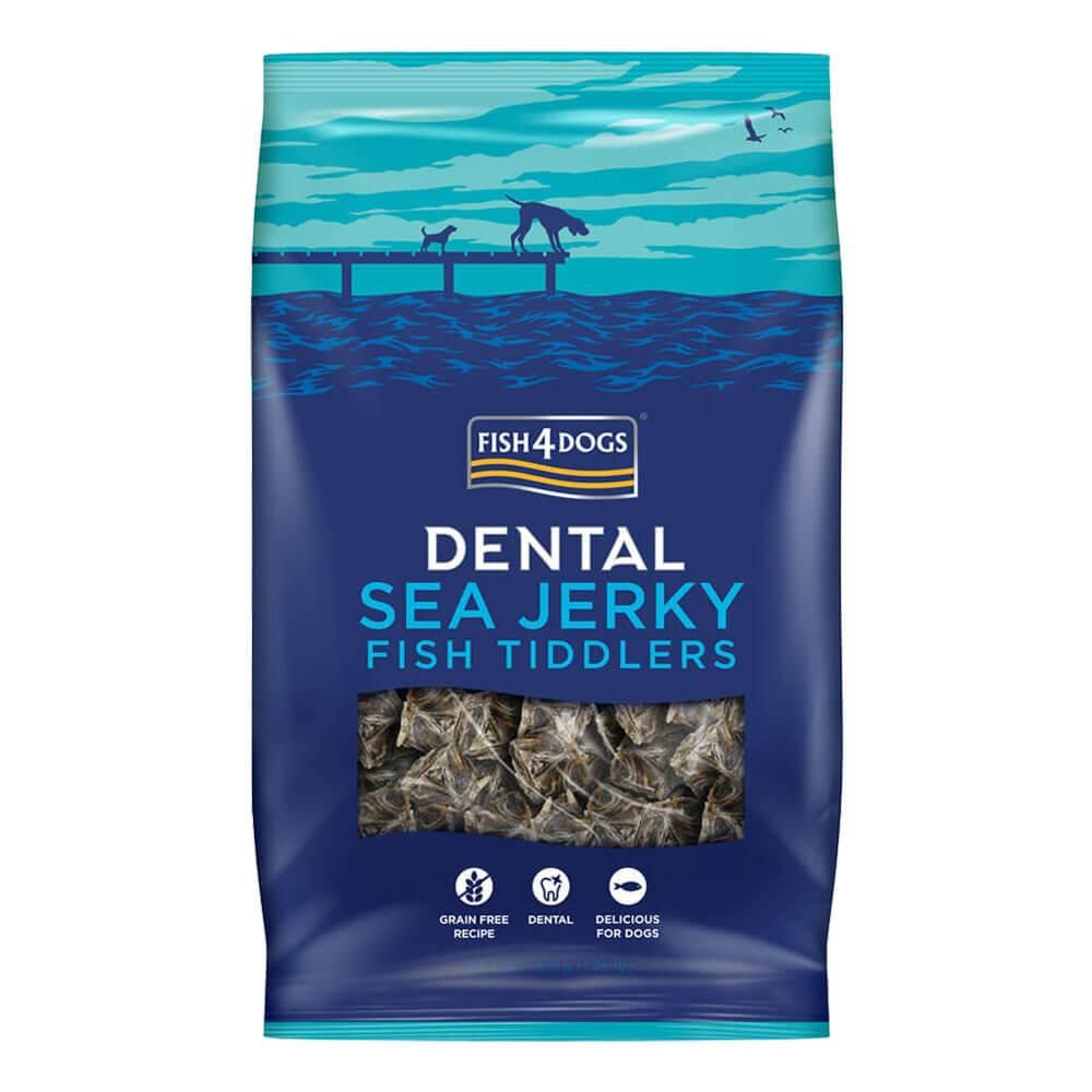 Fish4Dogs sea jerky tiddlers skanėstas šunims 100% žuvies oda 100g -  1
