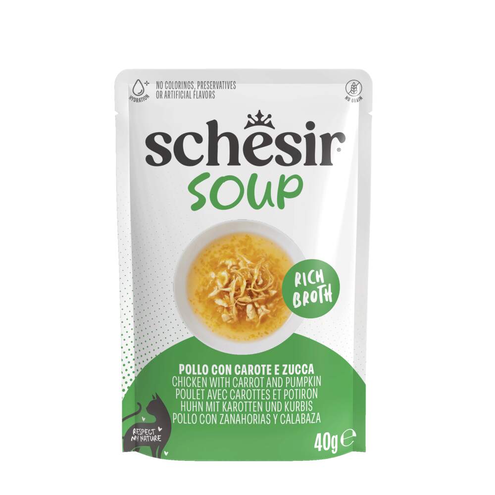 Schesir zupa kaķiem, vista/ķirbis, 40g - Produkta attēls
