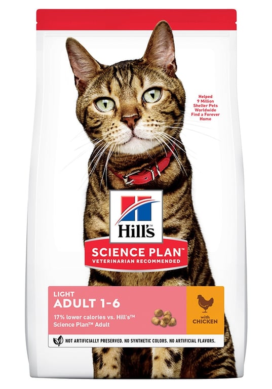 HILL'S SP Light sausā barība kaķiem, vista, 10kg