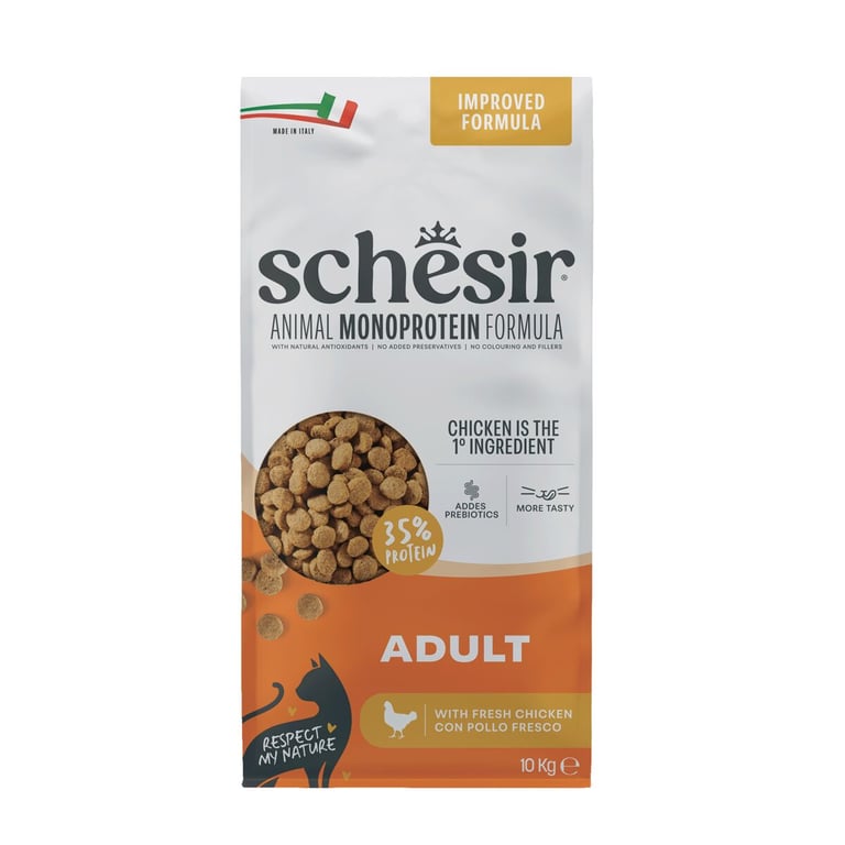 Schesir Monoprotein kassi kuivtoit, kana, 10 kg