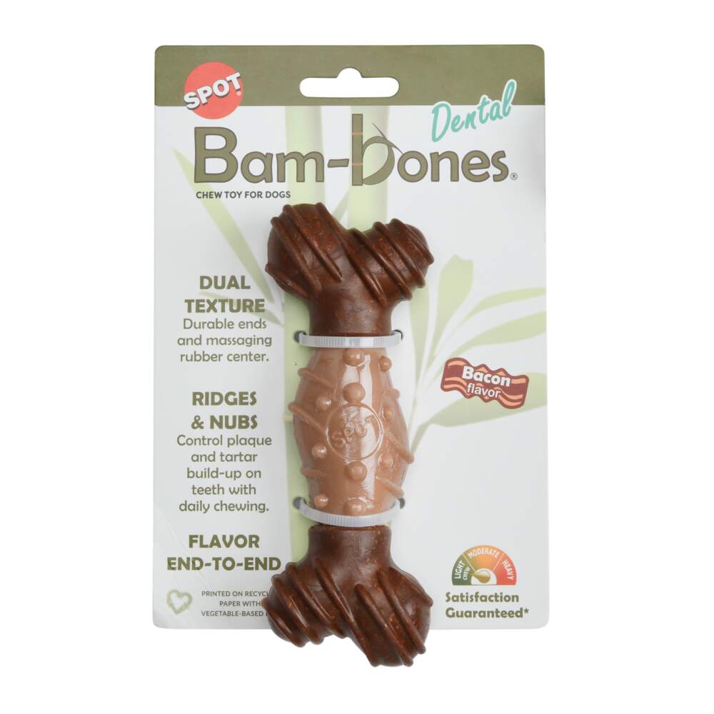 BamBones Dental košļājamā rotaļlieta, bekons, M - Produkta attēls