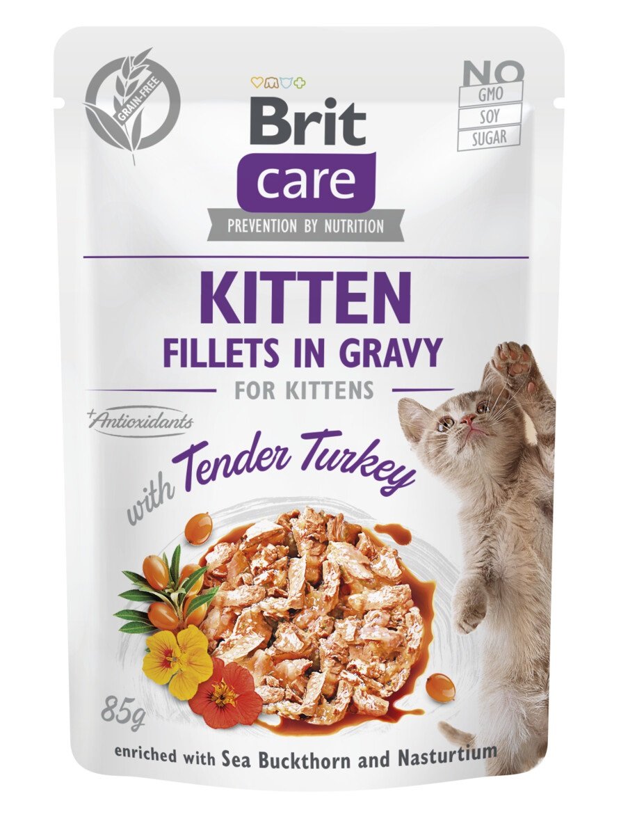 Brit Care šlapias maistas kačiukams su kalakutiena, 85 g - 