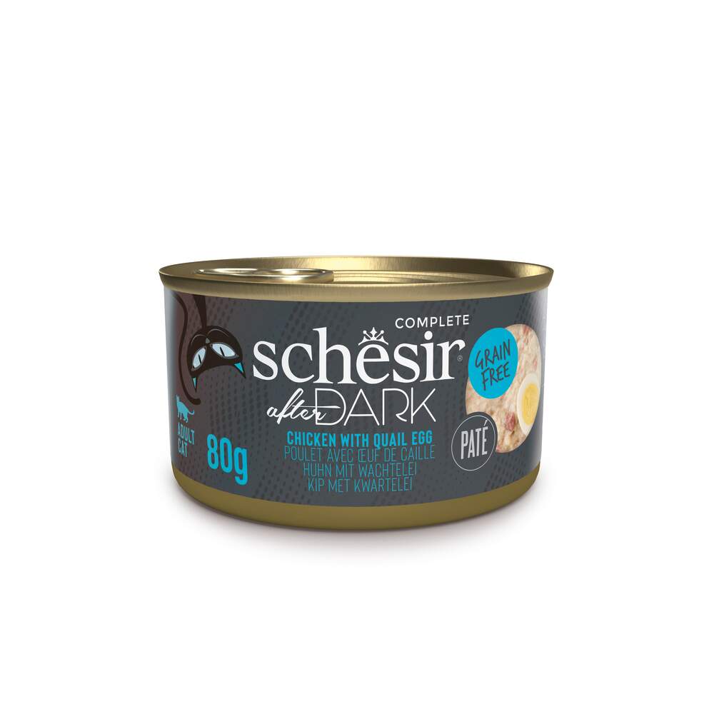 Schesir After Dark kassi pasteet, kana/vutimuna, 80 g - Tootepilt
