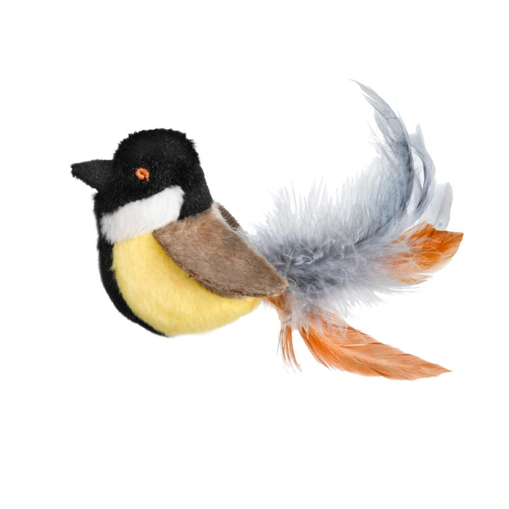 Little&Bigger BirdFlock Great Tit rotaļlieta kaķiem, 9 × 5 × 3 cm - Produkta attēls