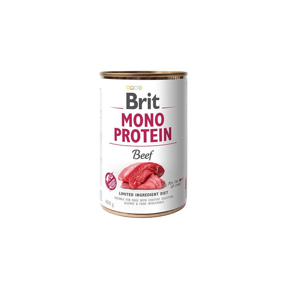 BRIT CARE MONO PROTEIN KONSERVAI ŠUNIMS SU JAUTIENA, 400G - 