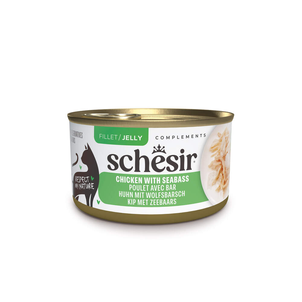 Schesir mitrā barība kaķiem, vista/jūras asaris želejā, 70g - Produkta attēls
