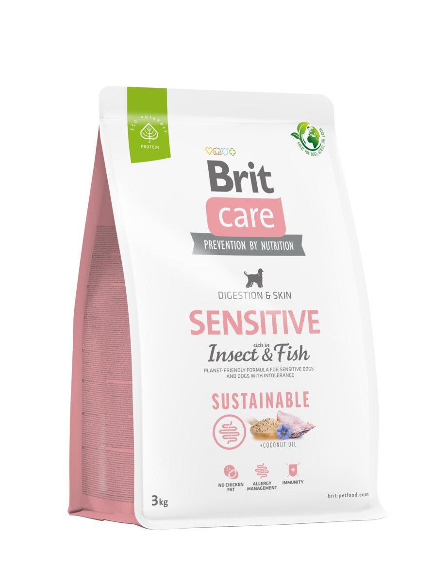 Brit Care Grain-free Sensit. maistas šunims su vabzdžiai/žuvimi, 3kg - 