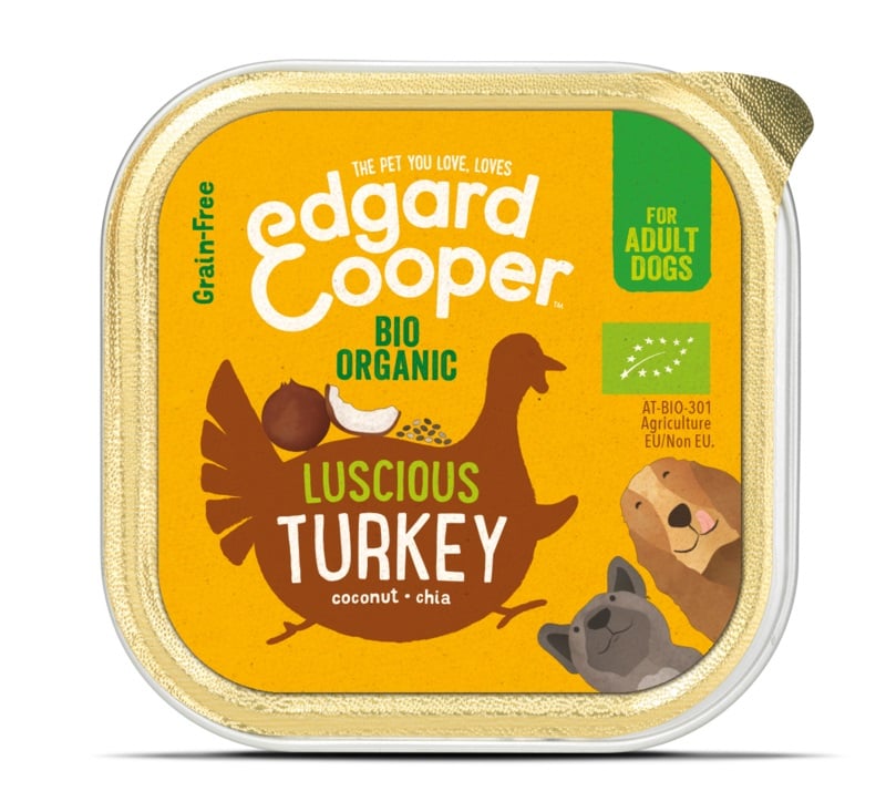 EDGARD COOPER Bio Organic mitrā barība suņiem, tītars,100 g