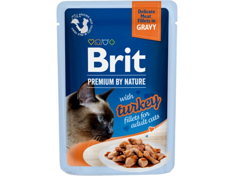 BRIT Premium mitrā barība kaķiem, tītars mērcē, 85g - Produkta attēls