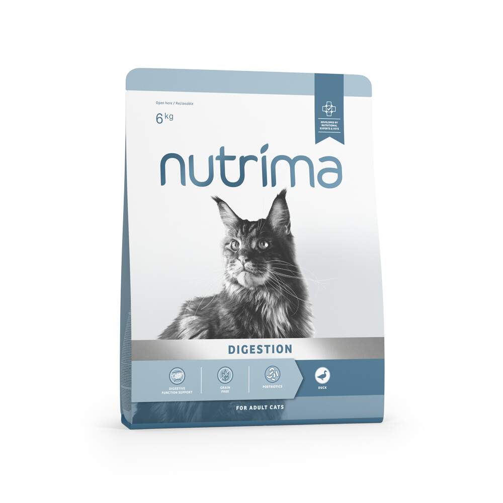 Nutrima Digestion sausā barība kaķiem, pīle, 6kg - Produkta attēls