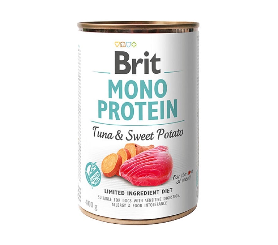 Brit Care konservai šunims su tunu ir saldžiąja bulve, 400g - 