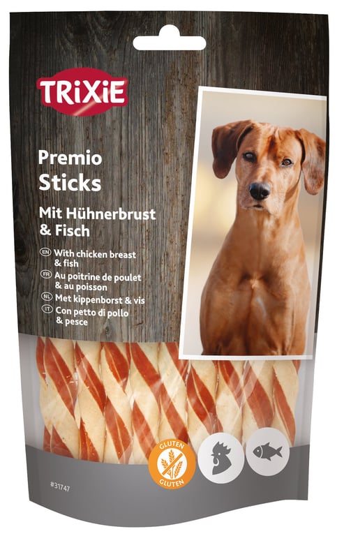 Trixie „Premio“ vištienos ir žuvies lazdelės šunims, 50 g