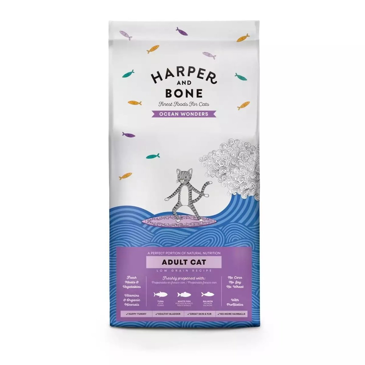 Harper and Bone Ocean Wonders sausā barība kaķiem, 1,5kg - Produkta attēls