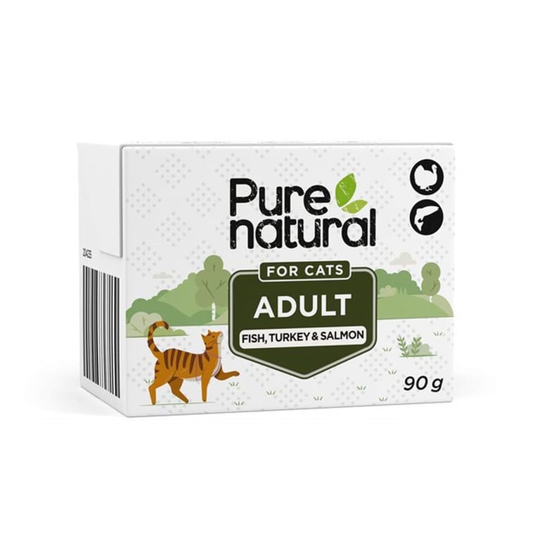 Purenatural kassi einekotike, ookeanikala/kalkun/lõhe, 90 g