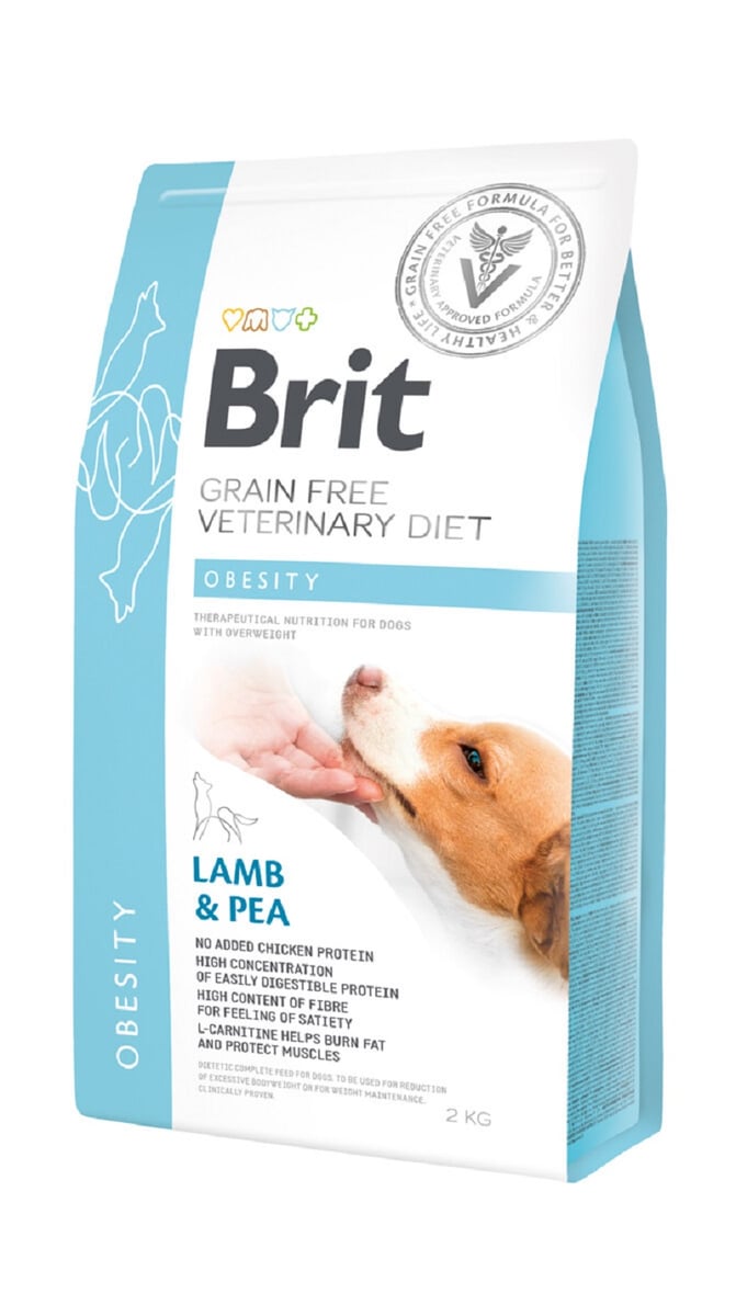 BRIT GF VD Obesity sausā barība suņiem, jērs/zirņi, 2kg - Produkta attēls