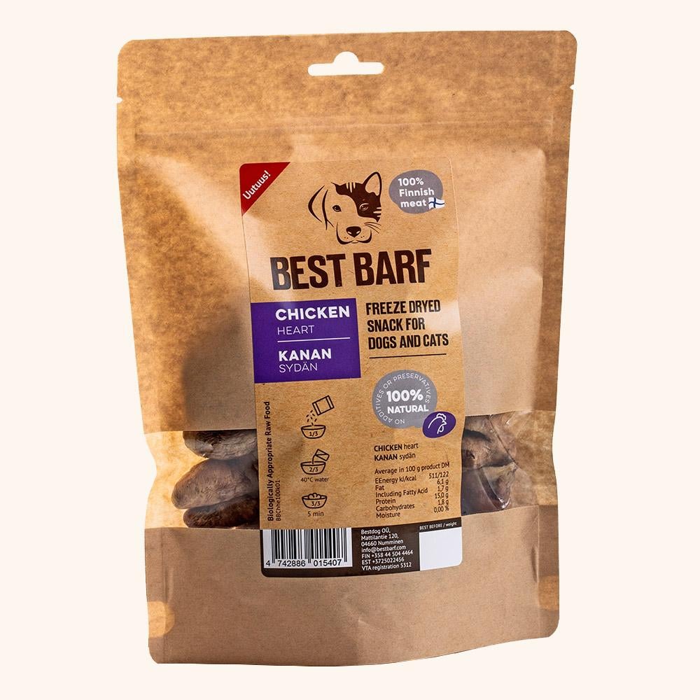 Best Barf külmkuivatatud maius, kana süda 100 g - Tootepilt 1