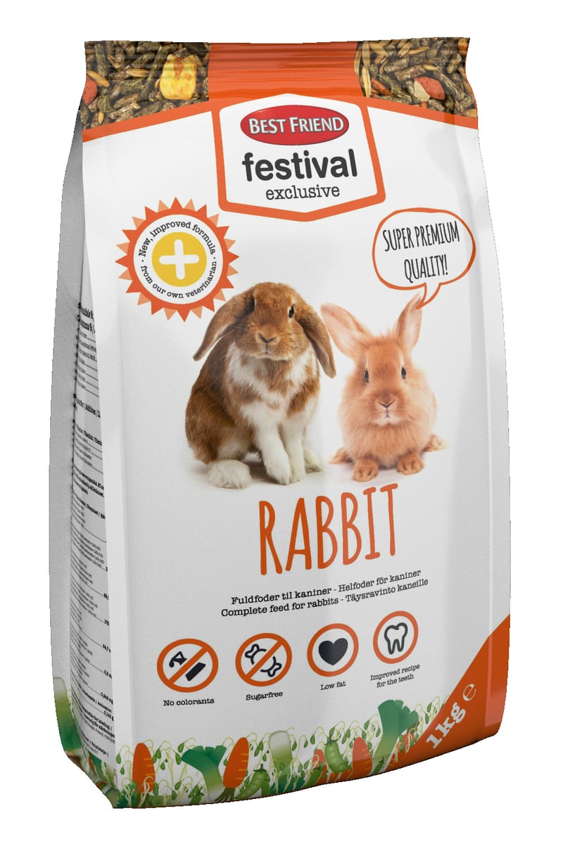 Best Friend Festival Exclusive triušių pašaras, 1 kg -  1
