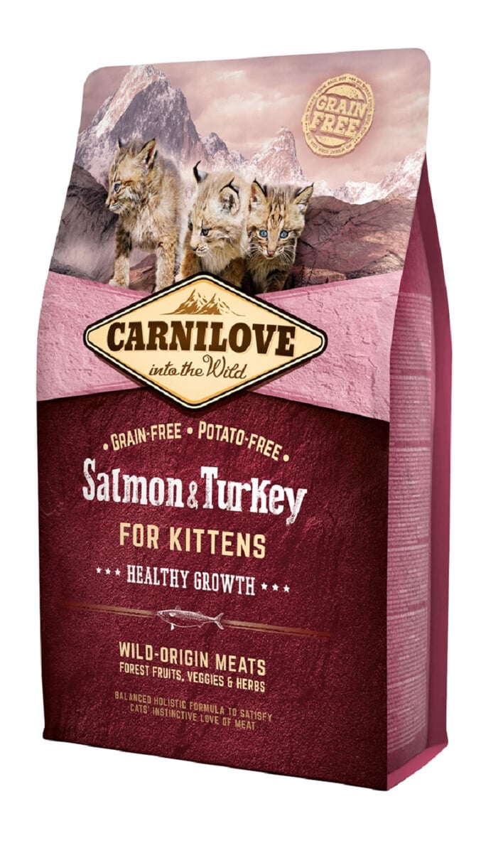 Carnilove sausas maistas kačiukams, su lašiša ir kalakutiena, 6kg -  1