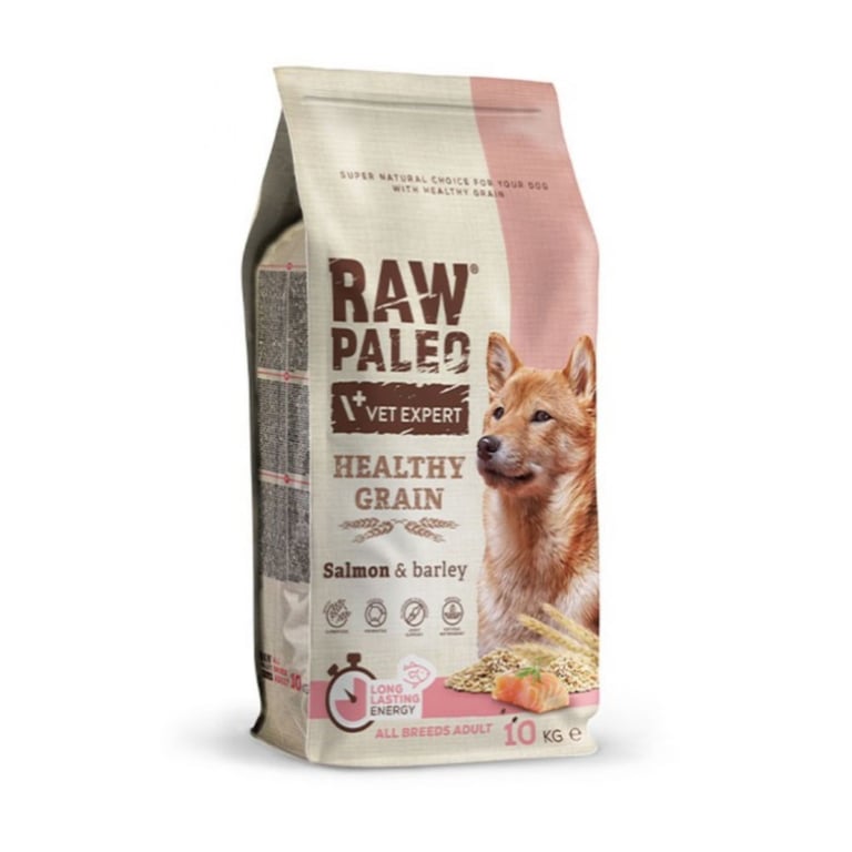 Raw Paleo Healthy Grain Adult sausas maistas šunims, su lašiša, 10kg