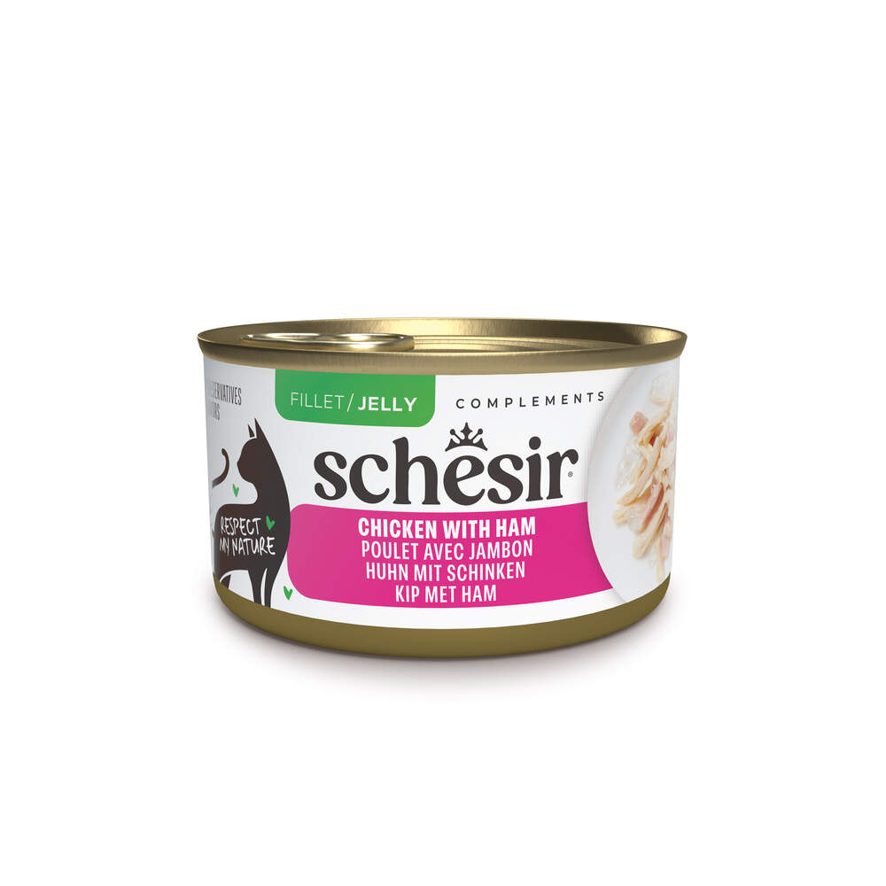 Schesir mitrā barība kaķiem, vista/šķinķis želejā, 70g - Produkta attēls
