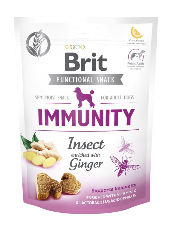 Brit Care Immunity funkciniai skanėstai šunims su vabzdžiais, 150g