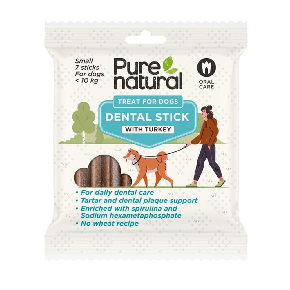 Purenatural Dental lazdelės su kalakutiena, S, 7 vnt. - 