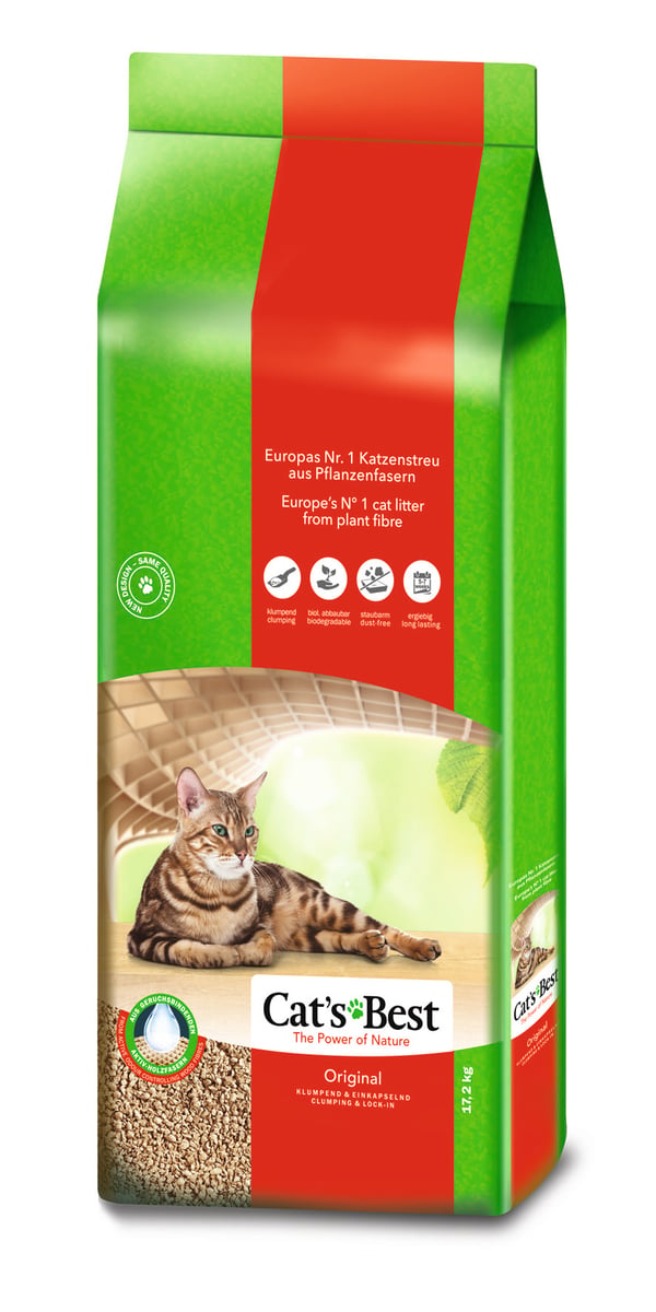 CAT'S BEST Original pakaiši kaķu tualetei, 17,2kg/40 L - Produkta attēls 1