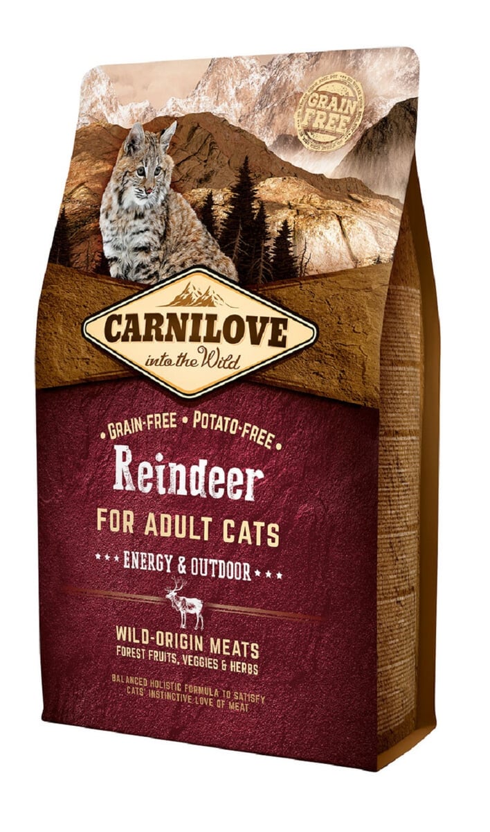 Carnilove sausas maistas katėms su šiauriniu elniu, 400g - 