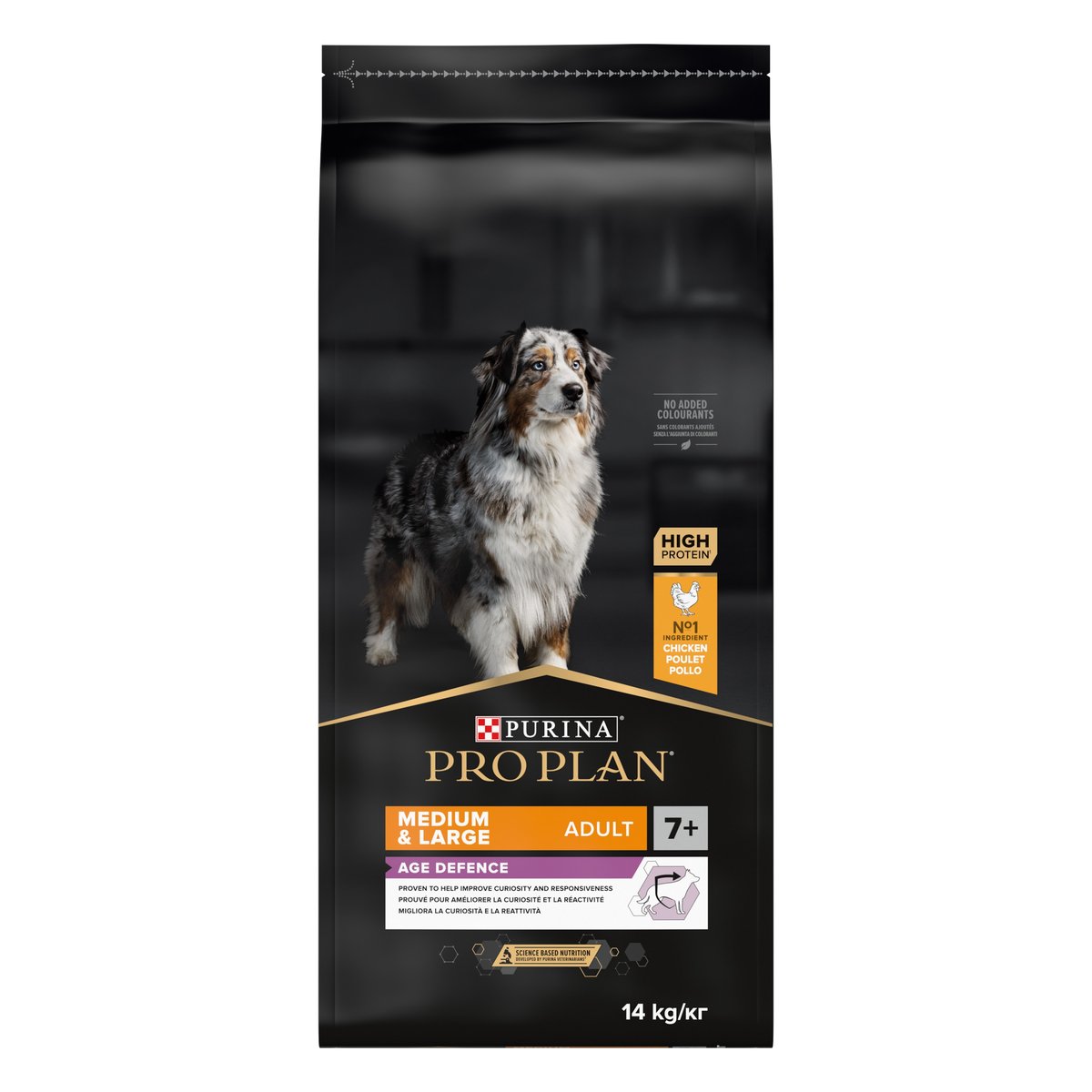 PRO PLAN Adult Medium&Large 7+ sausā barība suņiem, vista,14kg - Produkta attēls