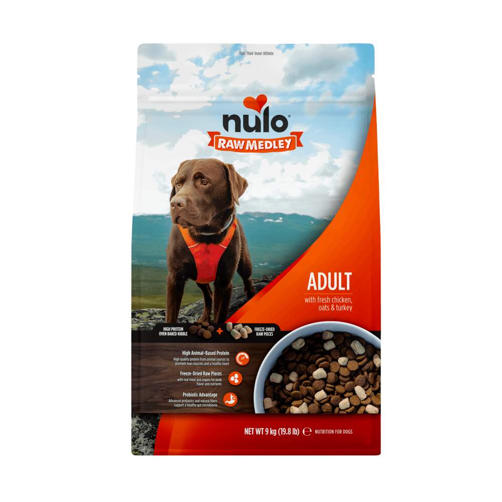 NULO RM sausā barība suņiem, vista/auzas/tītars, 9kg - Produkta attēls