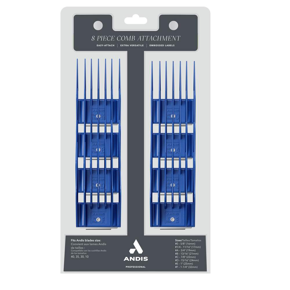 Andis trimerio ribojamųjų šukų komplektas, 16–32 mm (8 vnt.) - 