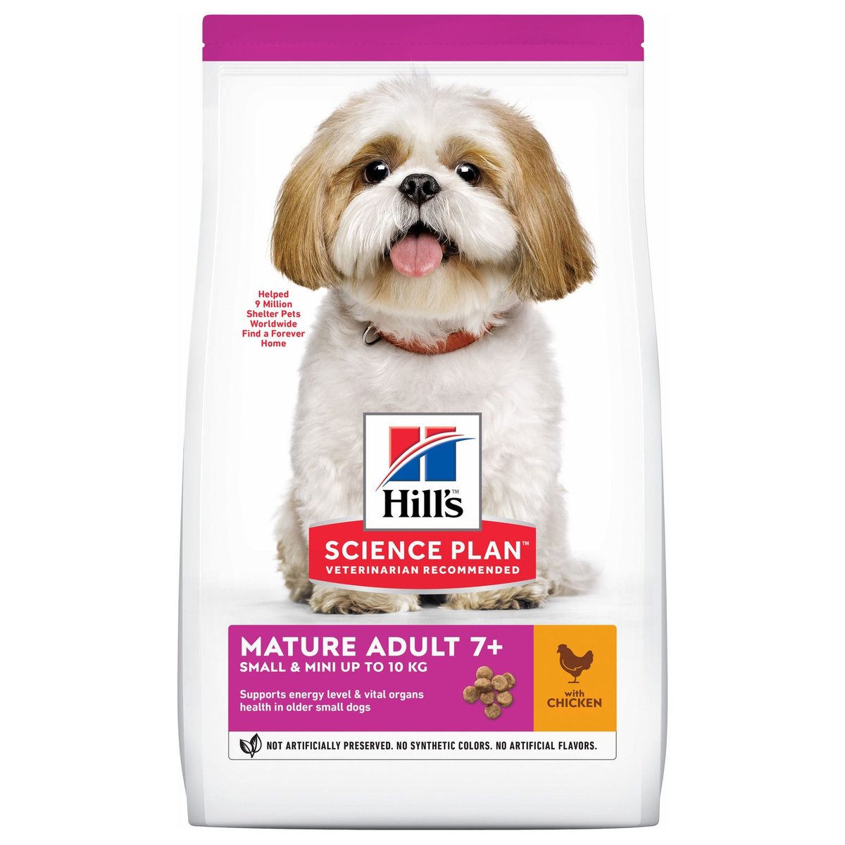 HILL'S SP Mature 7+ Small&Mini sausā barība suņiem, vista,1,5kg - Produkta attēls 1