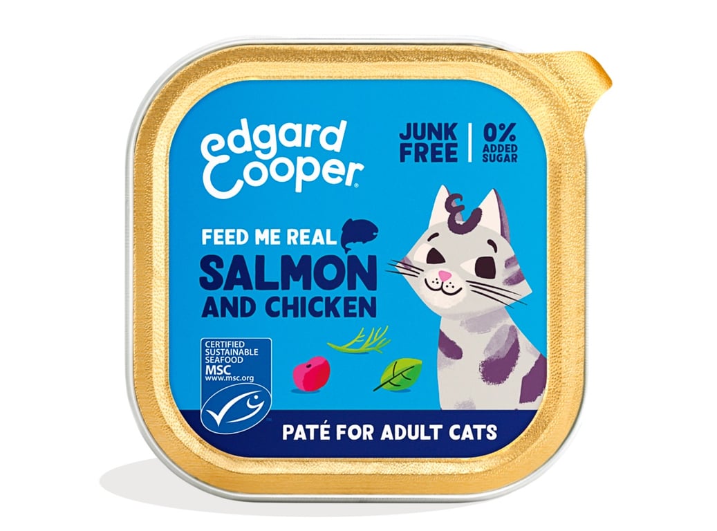 EDGARD COOPER pastēte kaķiem, lasis/vista, 85g