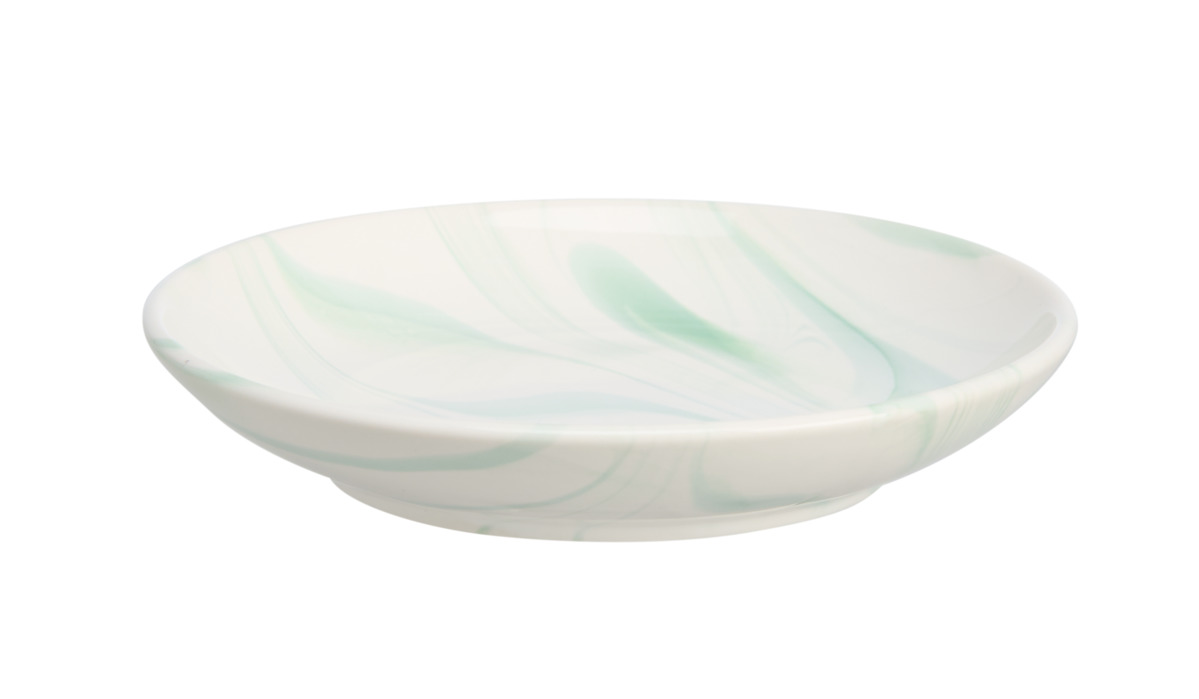 BASIC CAT KERAMIKAS BĻODA, MARMORS, 13,6X2,5CM ZAĻA* # - Produkta attēls