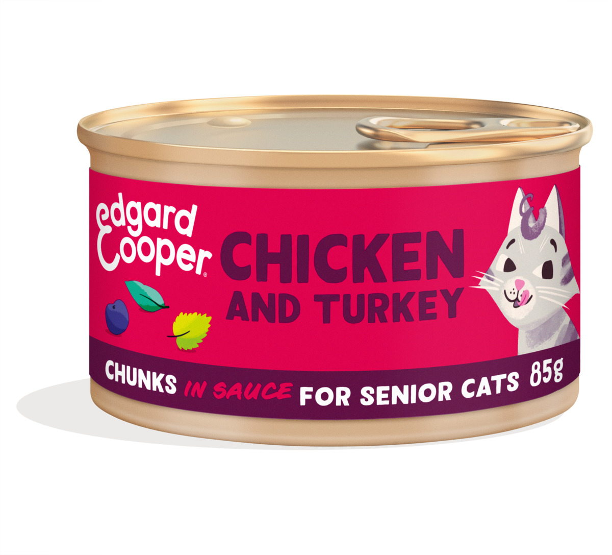 Edgard Cooper konservai senjorėms katėms su vištiena ir kalakut., 85g - 