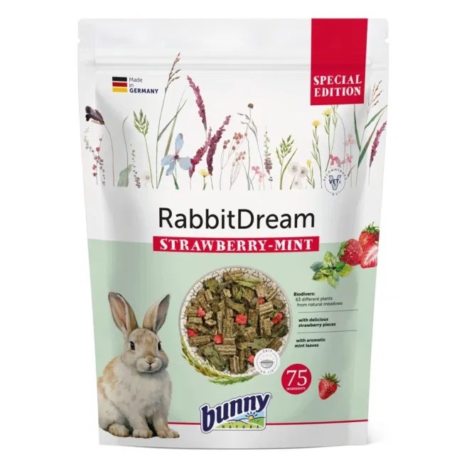 Bunny RabbitDream maistas su braškėmis ir mėtomis, 1,5kg