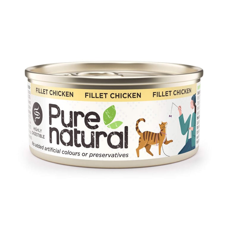 Purenatural mitrā barība kaķiem, vistas fileja, 70g