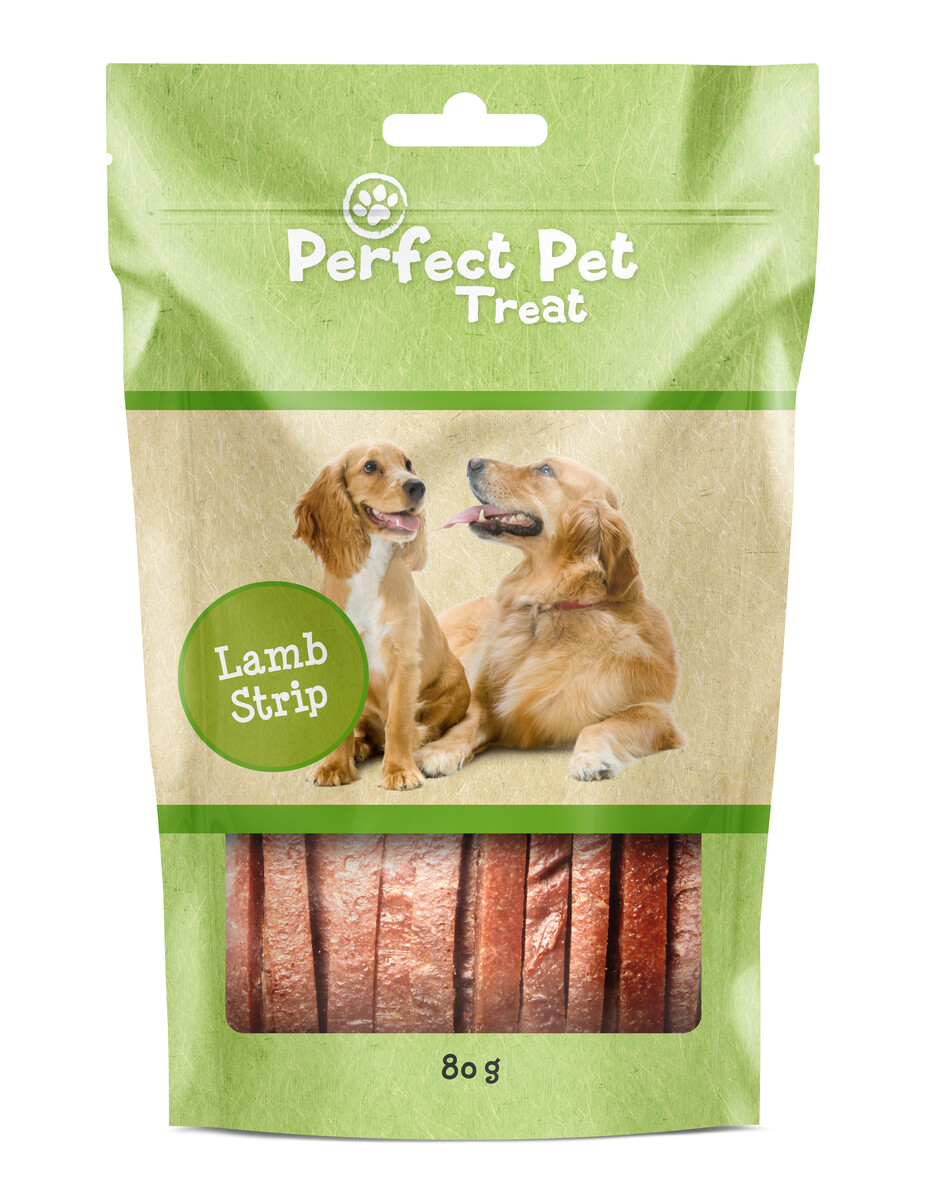 Perfect Pet džiovintos ėrienos juostelės šunims, 80 g - 