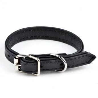 Feel Puppy ādas kaklasiksna kucēniem, melna, 1,5 × 35 cm - Produkta attēls
