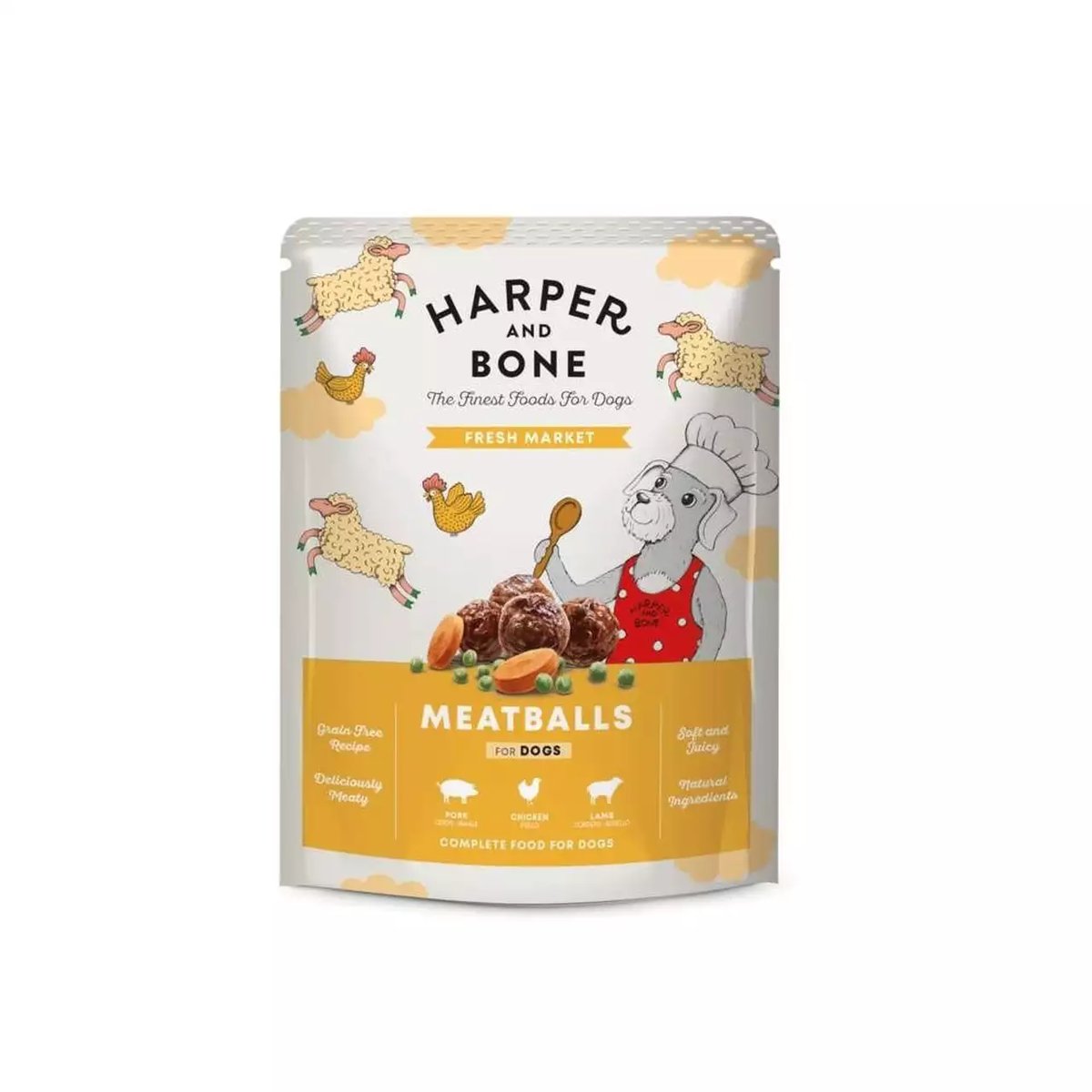 Harper and Bone Fresh Market mitrā barība suņiem, 300g - Produkta attēls