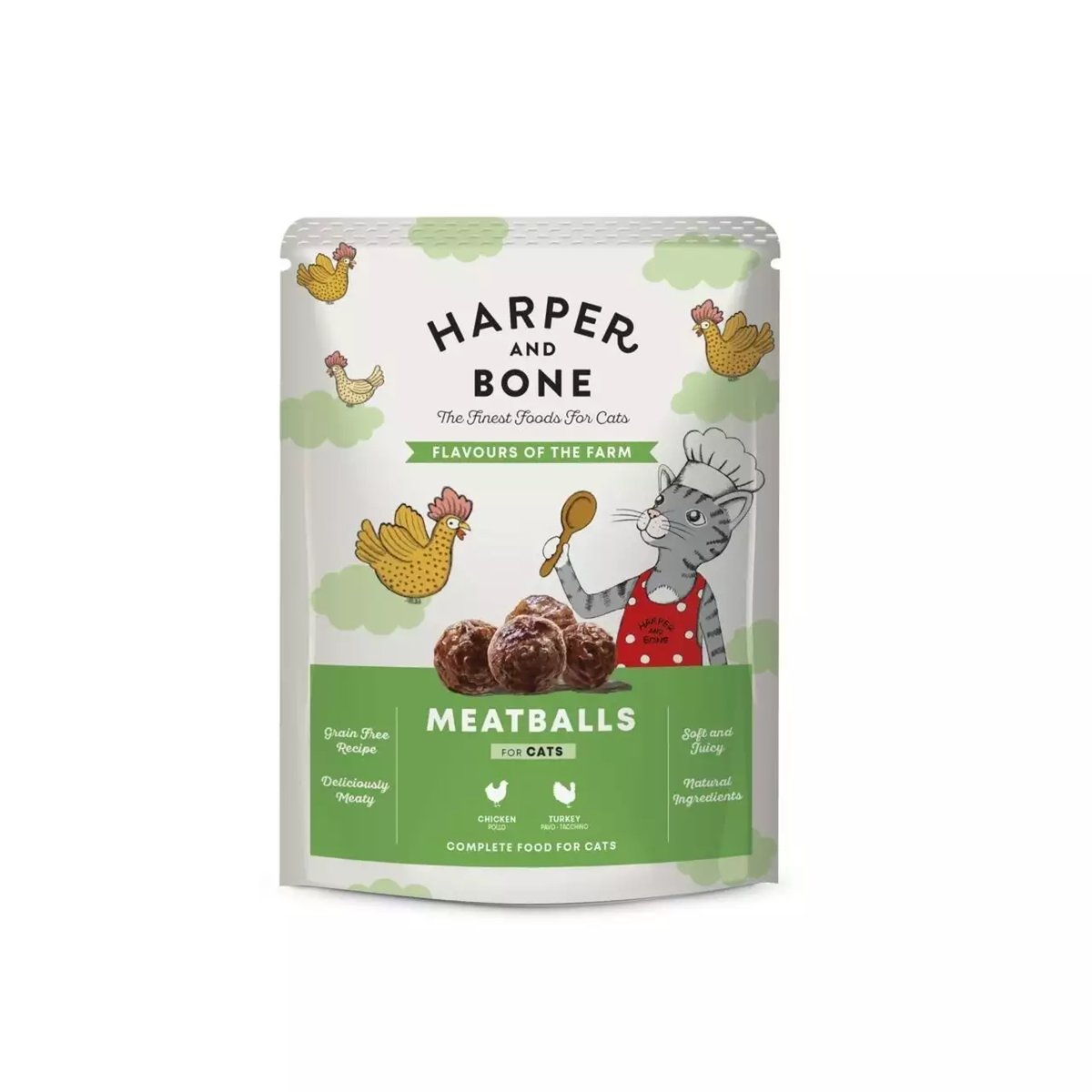Harper and Bone Flavours Farm mitrā barība kaķiem, 85g - Produkta attēls