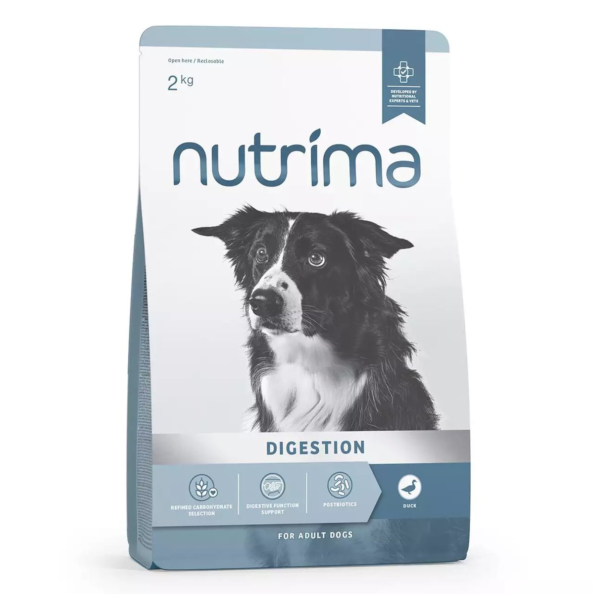 NUTRIMA Digestion sausā barība suņiem, pīle, 2kg - Produkta attēls