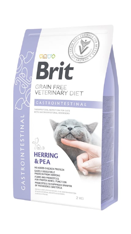 BRIT GF VETERINARY DIETS GASTROINTESTINAL SAUSAS MAISTAS KATĖMS, 2 KG