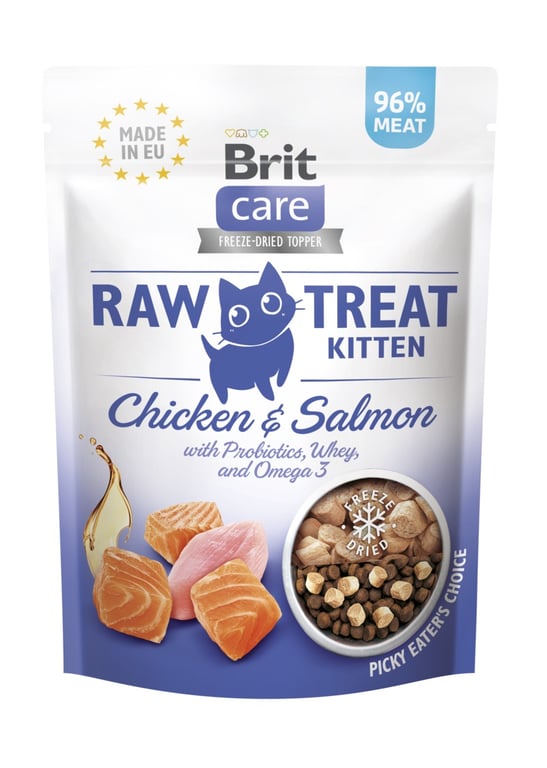 Brit Care külmkuivatatud maius kassipojale, kana/lõhe, 40 g - Tootepilt 2