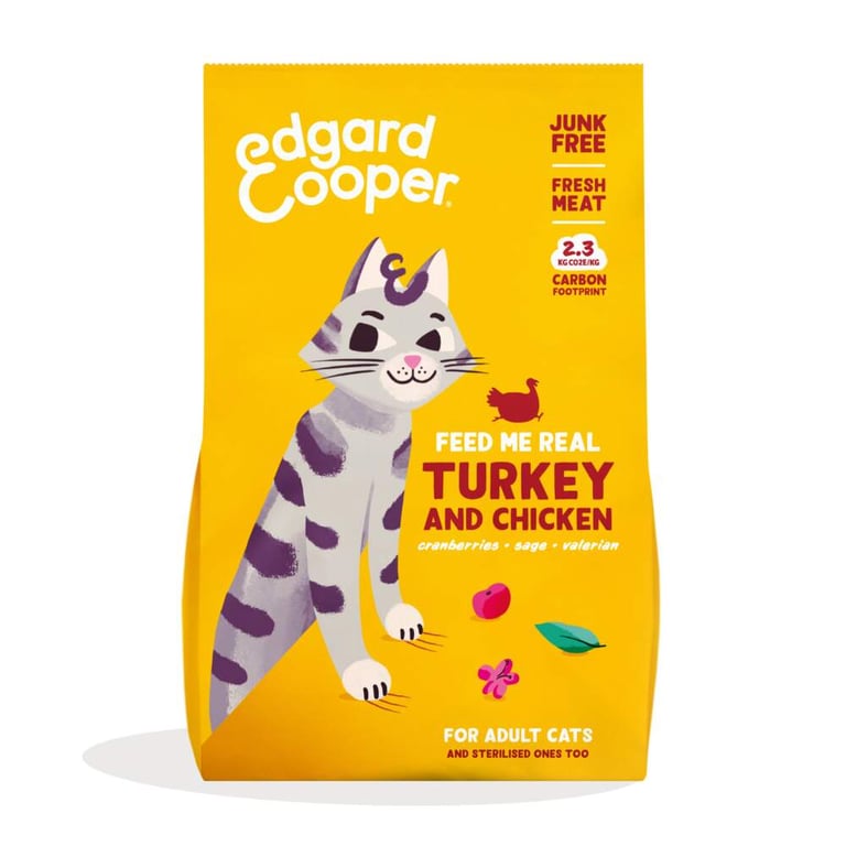 EDGARD COOPER sausā barība kaķiem, vista/tītars, 2kg