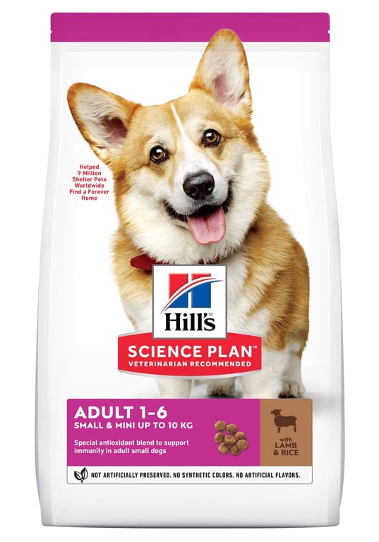 HILL'S SP Adult Small&Mini sausā barība suņiem, jērs/rīsi, 1,5kg