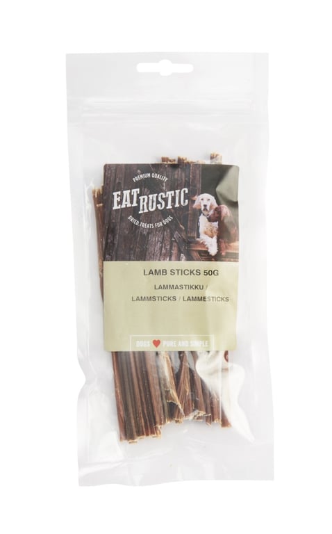 Eat Rustic natūralus skanėstas šunims – ėrienos lazdelės, 50g