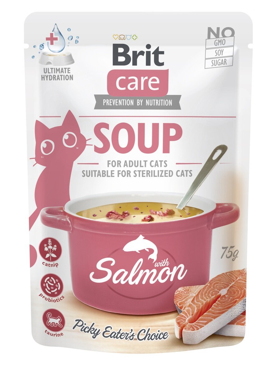 BRIT CARE SRIUBA KATĖMS SU LAŠIŠA, 75 G - 