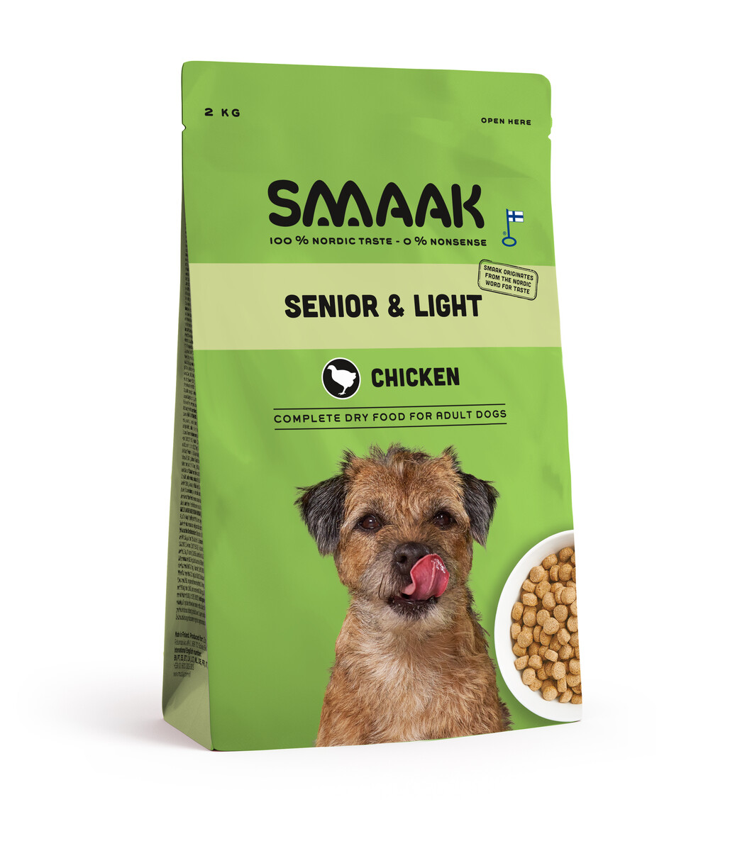 SMAAK sausas maistas senjorams šunims, su vištiena, 2kg - 